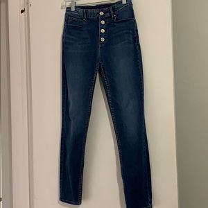 WHBM size 4 Button fly skinny ankle jean